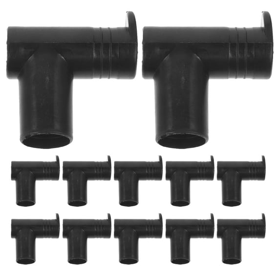 OFFIGAM 12Pcs Garment Rack Tube Connectors Black Plastic Clamps Easy ...