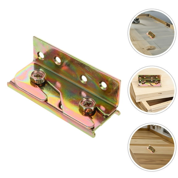 OFFIGAM Invisible Bed Hardware Kit, 12Pcs Golden Iron, Easy to Install, Bed Frame Support Accessories