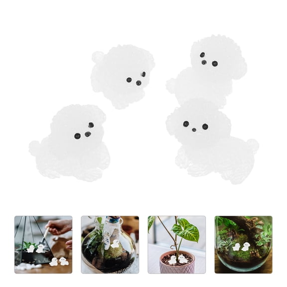 OFFIGAM 12Pcs Landscape Puppy Toy Models Luminous Micro Landscape Resin Figurines for Garden Decor