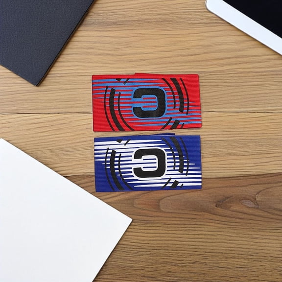 OFFIGAM 12Pcs Lightweight Elastic Football Captain Bands with High Visibility for Team Sports
