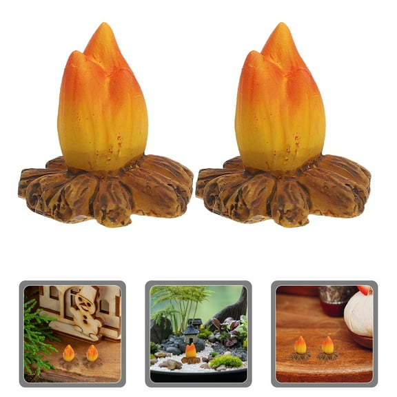 OFFIGAM Micro Fake Fire Miniature Bonfire Models Resin Multi 12pcs