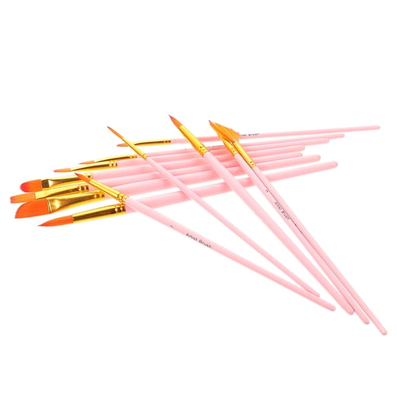 OFFIGAM 12-Piece Paint Brush Set with Ergonomic Handles for Painting Dolls, Portraits, and Fine Artwork