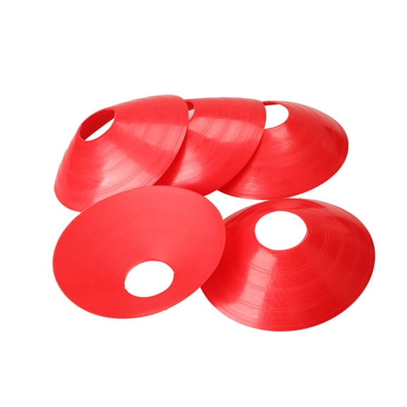 OFFIGAM 12-Pack Round Training Cones for Soccer, Football Practice Markers, Red Polyethylene Sports Accessories for Coaches