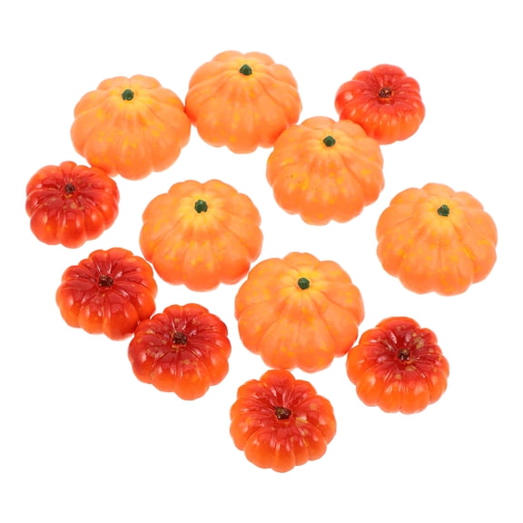OFFIGAM Set of 12 Orange Mini Resin Pumpkins for Crafts, Fall Decor, Decorations, and Home Pieces