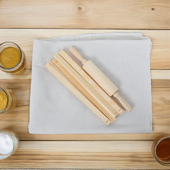 OFFIGAM 12pcs Ceramic Clay Rolling Pin Set with Thickness Guides for Pottery