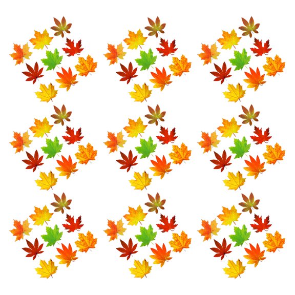 OFFIGAM 135-Piece Thanksgiving Paper Decorations with Assorted Color Leaf Cutouts for Holiday Wall and Table Decor