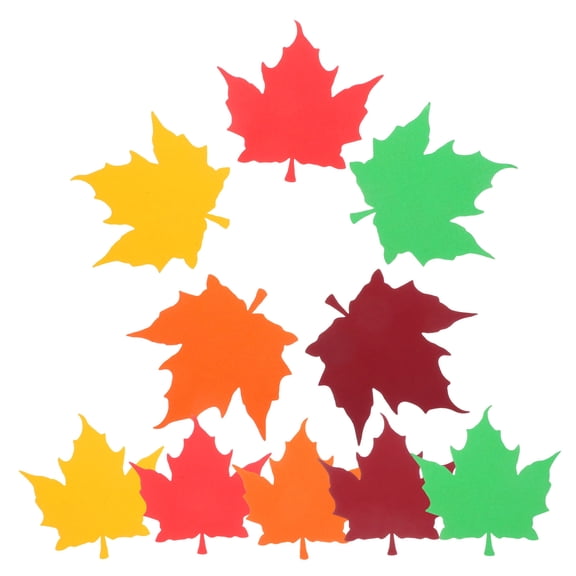 OFFIGAM 150Pcs Autumn Maple Leaves Paper Cards for Bulletin Board and Party Decorations