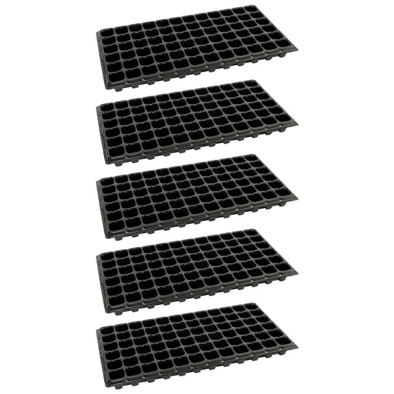 OFFIGAM 15Pcs Black Garden Plant Tray 72 Cell PVC Durable Propagator with Drainage for Growing