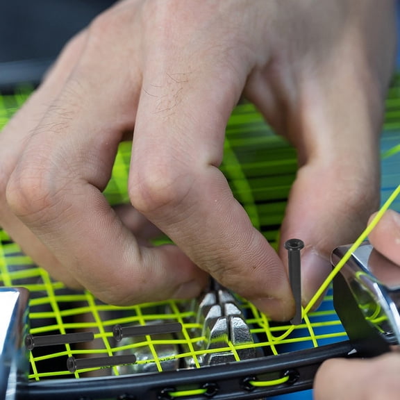 OFFIGAM 15-Piece Badminton Racket Mini Eyelets with Black Nylon Grommet Tool for Easy Replacement and Repair