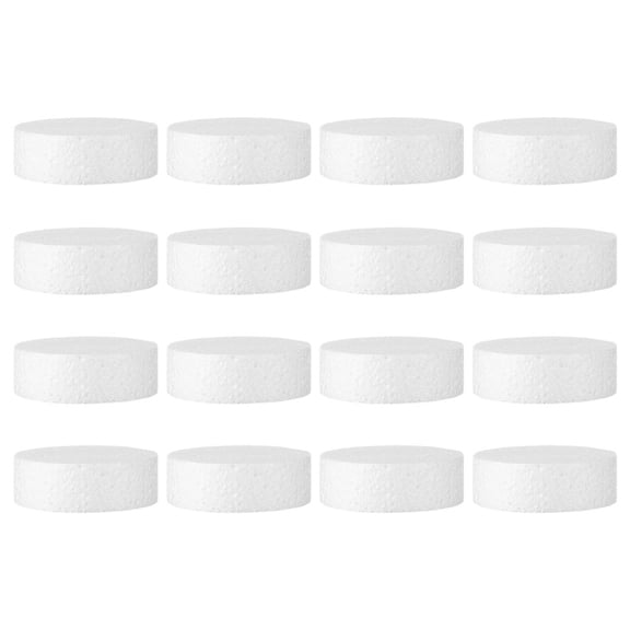 OFFIGAM 16Pcs White Foam Discs for Crafting Versatile DIY Blocks Suitable for Floral Designs and Art Projects