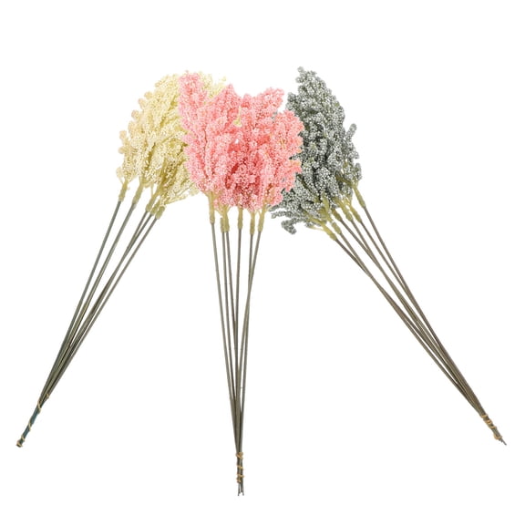 OFFIGAM 18Pcs Artificial Millet Ear and Wheat Stalks Dried Flower Decor for Rustic Home Table Centerpiece Arrangement