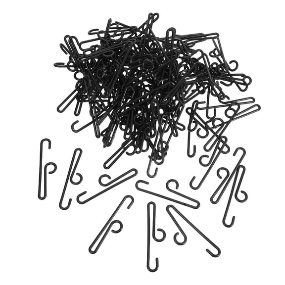 OFFIGAM 190-Piece Black Plastic Towel Hooks Set for Bathroom, Kitchen, Home Storage and Organization Solutions