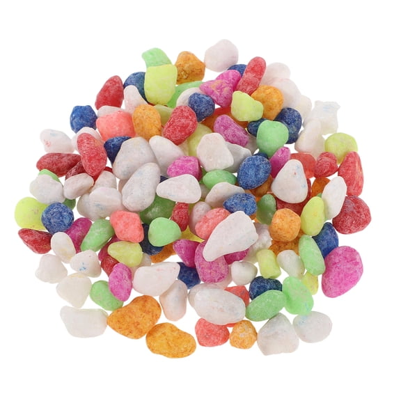 OFFIGAM Smooth Multi Colored Rocks for Terrarium and Indoor Plant Decoration 1Pack