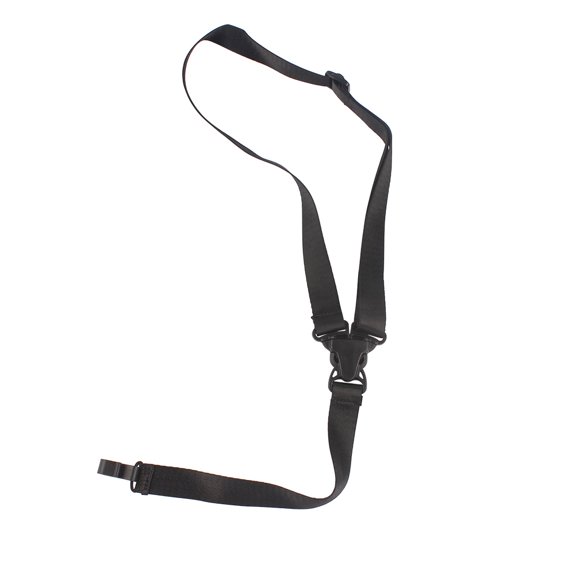 OFFIGAM 1Pack Durable Ukulele Strap Button Polyester Black Simple Design for Musical Performance