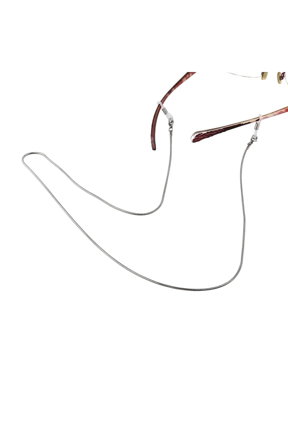 1-Pack Non- Glasses Necklace for Adults, White, Daily Use, Stylish Back to School Accessory