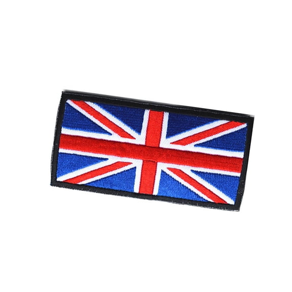 OFFIGAM 1Pack Patriotic Patches Multi Color British Flag Shape for Jackets Jeans Backpacks Outdoor and Everyday Use
