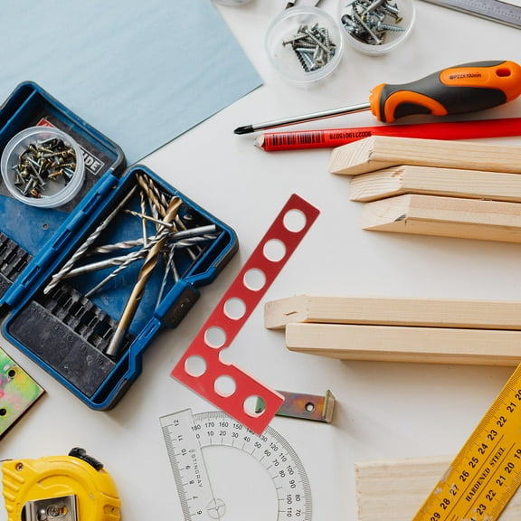 OFFIGAM Durable Red Aluminum Alloy Carpenter re for Woodworking and Construction