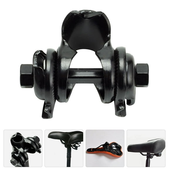 OFFIGAM Durable Black Bike Seat Clamp Easy Install Quick Release Saddle Fixing Clip
