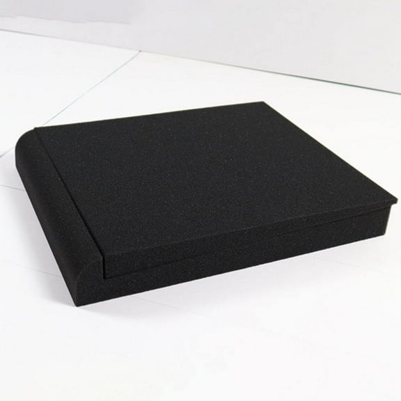 OFFIGAM 1Pack Speaker Isolation Pad Black High-density Sponge Shock-absorption Soundproof 11.00X7.86X1.65In
