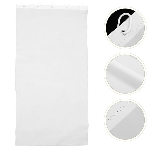 OFFIGAM Modern White PEVA Shower Curtain for Hotels, Simple Design, and , 1 Piece