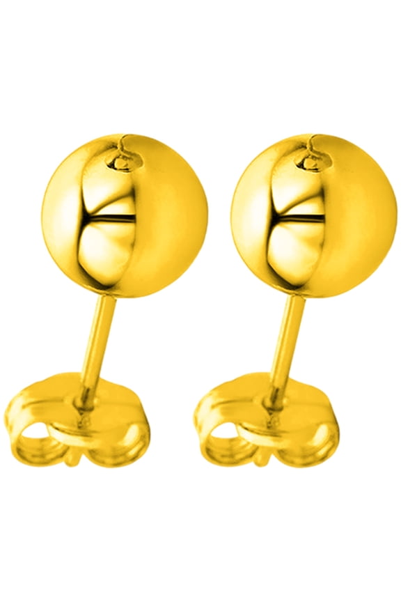 1Pair Ball Stud Lightweight Comfortable Copper Plated for Party and Everyday