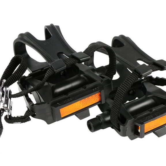 OFFIGAM Bike Pedal Toe Clip Black Durable Use for Cycling 1 Pair 4.4*3.1*1.2in