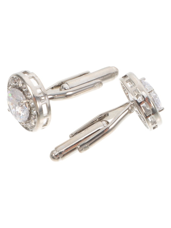 1Pair Shirt Cuffs Button with Metal Alloy Construction and Bag Packaging Suited for Wedding Party Outfit