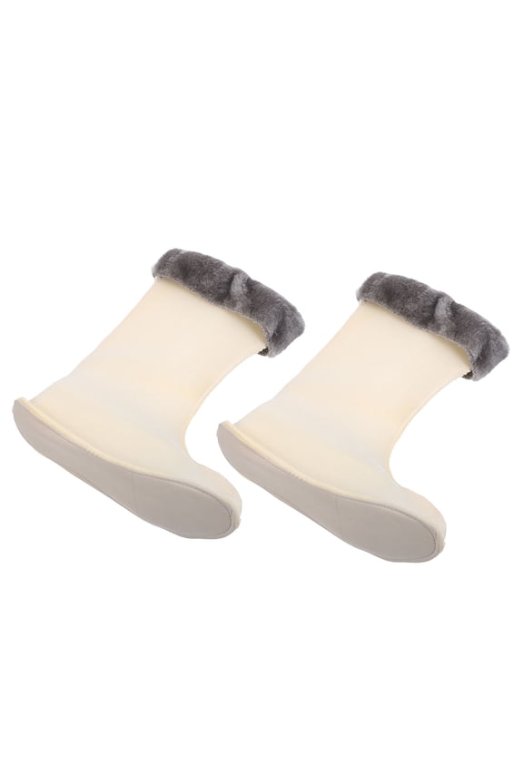 Warm White Boot Liners, Cotton and Fleece, Universal Fit for Cold Weather