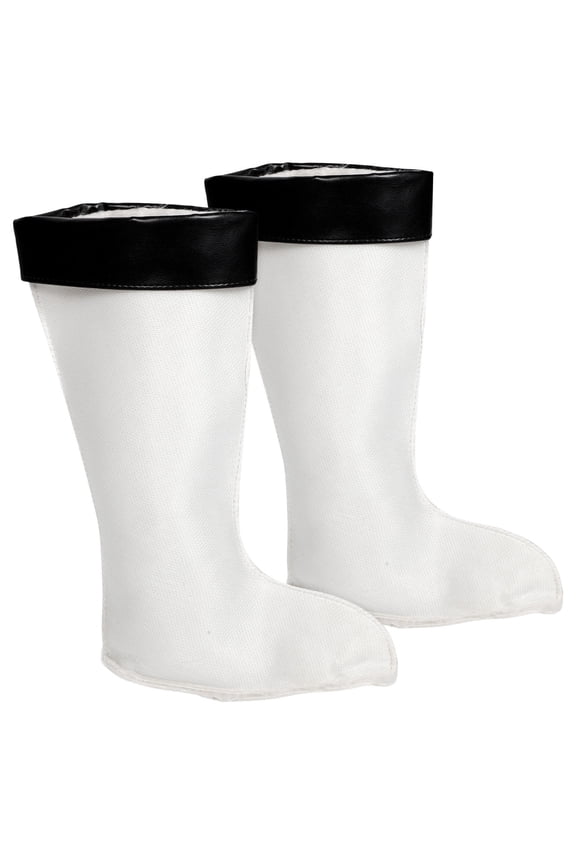 1Pair Warm Lightweight Rain Boot Liners Eva Cloth Interior High Shaft Foldover Cuff Design