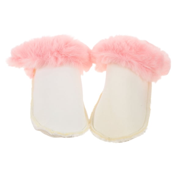OFFIGAM 1Pair Winter Fleece Shoe Liner Pink Plush Removable Insert for Indoor Outdoor Shoes