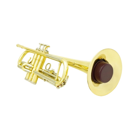 OFFIGAM 1Pc Dark Red ABS Trumpet Practice Mute for Volume Control Without Tone Loss