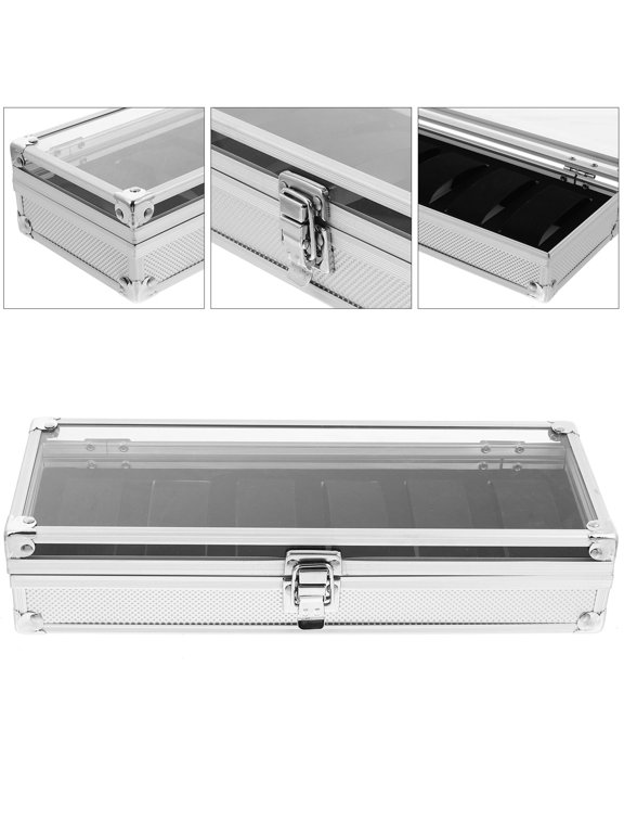 Fine Workmanship Aluminum Watch Box with Lock and Transparent Display
