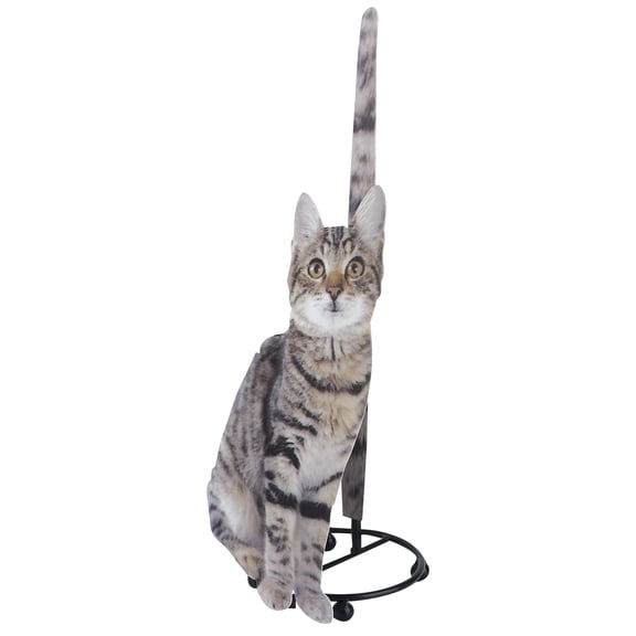 OFFIGAM 1Pc Eco Friendly Dark Grey Roll Paper Shelf with Cat Ornament for Tissue Paper Storage