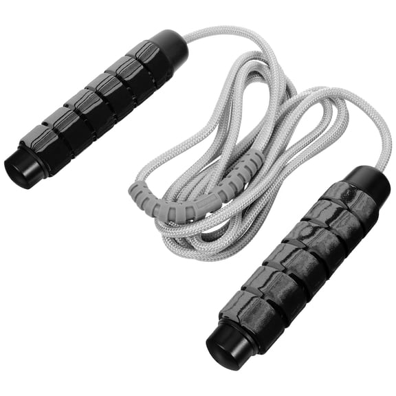 OFFIGAM 1Pc Grey Weight Skipping Rope Fitness Skip Rope Adjustable Length Non Slip Handle for Outdoor Workout