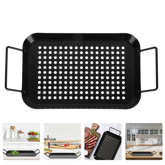 OFFIGAM 1Pc Multi Purpose Barbecue Cookware Non-Stick Grill Pan for Outdoor Grill