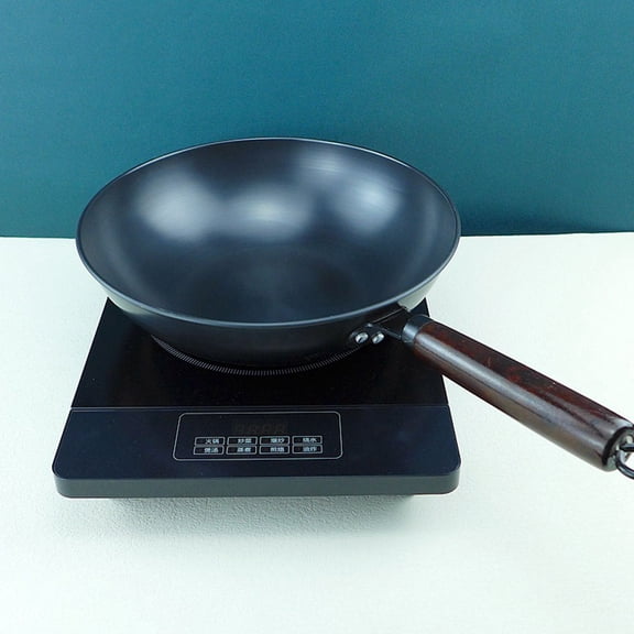 OFFIGAM Iron Pan Black Corrosion-Resistant Practical Kitchen Utensil 1Pc