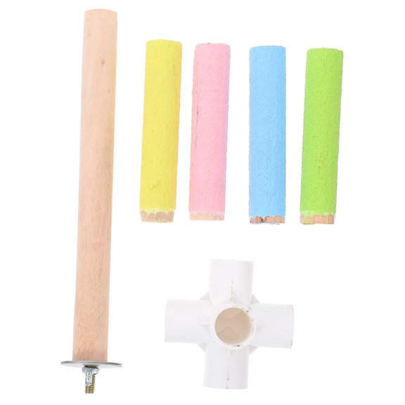 OFFIGAM 1Pc Parrot Standing Rod Bird Perch Made from Premium Wood for Pet Cage Accessory