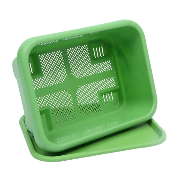 OFFIGAM Green Plastic Vegetable Planter Container with Airflow Drainage System for Growing Fruits and Vegetables