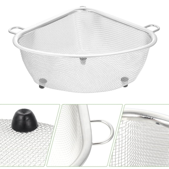 OFFIGAM 1Pc Metal Sink Basket with Large Capacity for Kitchen Storage
