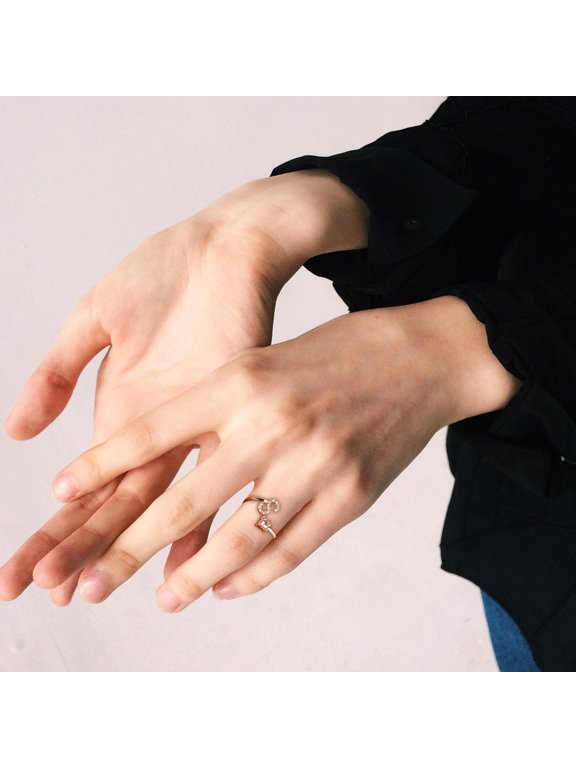 1Pc Stylish Golden Adjustable Open Ring for Festival and Street Shooting