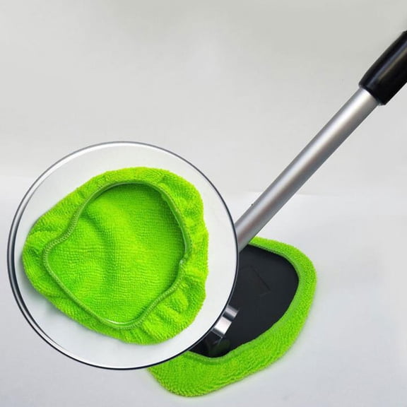 OFFIGAM Car Windshield Cleaner Brush with Green Triangular Plastic , Car Window Cleaning Tool for Easy Use