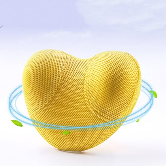 OFFIGAM 1Pc Yellow Heart Shaped Neck Cushion Comfortable Neck Support Pillow for Sleeping