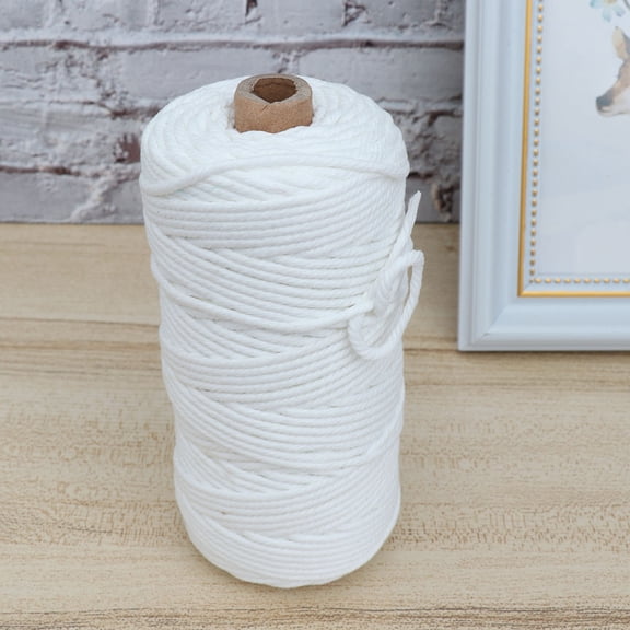 OFFIGAM White Cotton Rope for Macrame Projects, Easy to Cut and Flexible, Ideal for Crafting and Decor