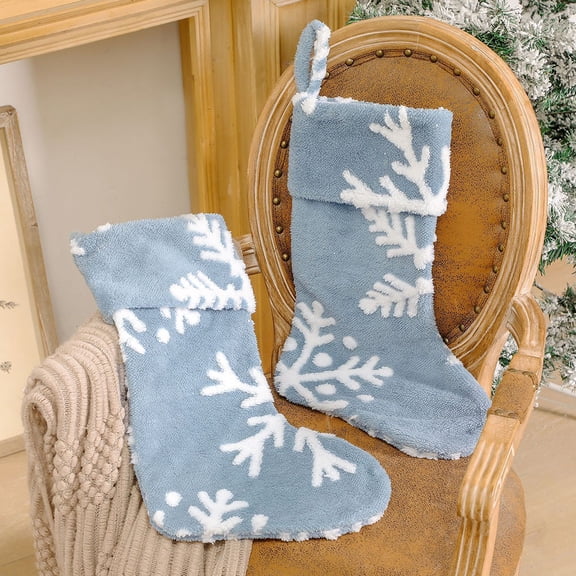 OFFIGAM 1 Pair Soft Cotton Velvet Holiday Socks for Family Christmas Stocking Stuffers, Warm Winter