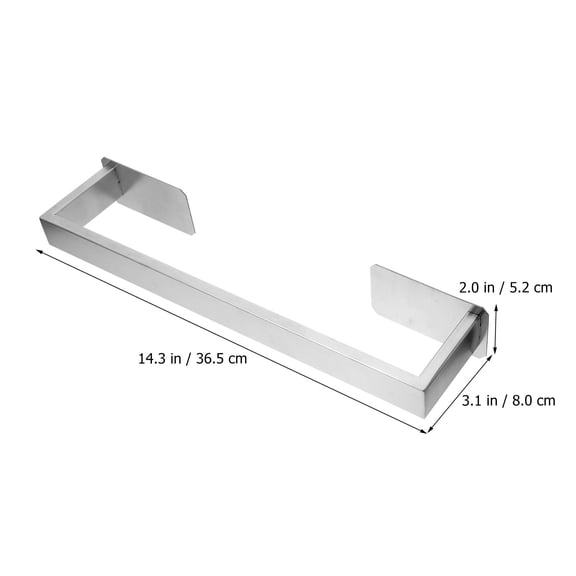OFFIGAM Stainless Steel Bathroom Towel Holder with Strong Adhesive Mounting Backing for Wall, Rust Resistant and