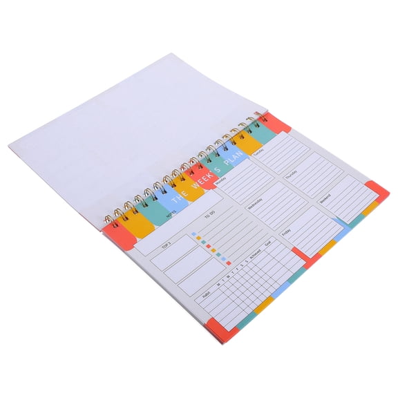 OFFIGAM 1Pcs Multi Color Paper Weekly Planner Notebook Task Management For Office Use 11.8X6.5X0.6In