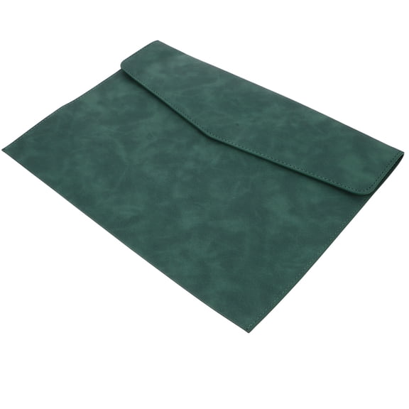 OFFIGAM Green Faux File Organizer for Documents, Receipts, and Office Supplies, Office Storage Solution