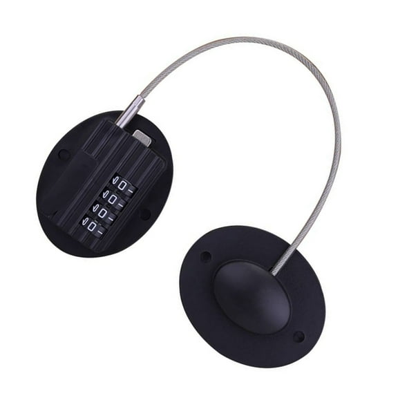 OFFIGAM Refrigerator Door Locks for Cabinets and Drawers, Black Plastic and Metal, Child Safety, Storage