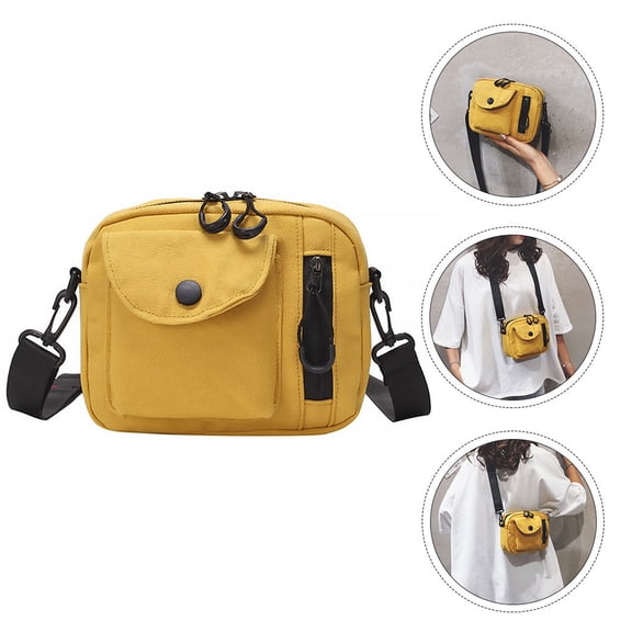 OFFIGAM 1Pcs Teen Messenger Bag Korean Bag Yellow with Storage for Leisure Use