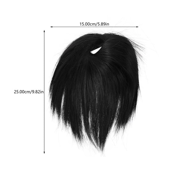 OFFIGAM Black Bun Hairpiece for Women, Silk Hair Extension, 1 Set